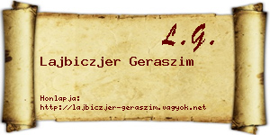 Lajbiczjer Geraszim névjegykártya
